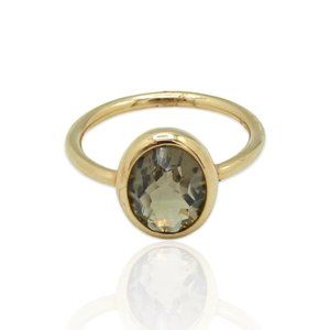 Superoro 18K Rose Gold Smoky Quartz Ring